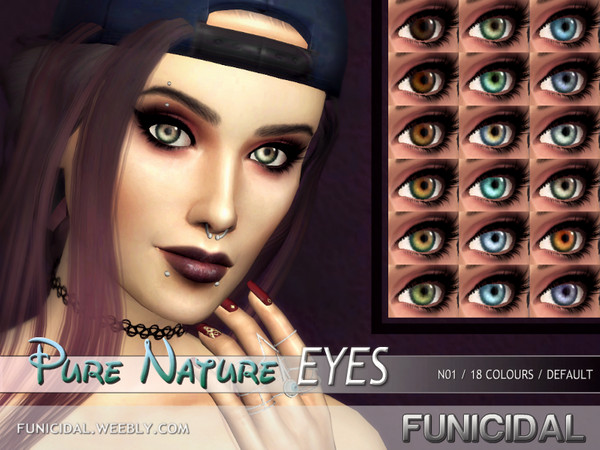Sims 4 — Pure Nature Eyes (Default Replacement) by Funicidal — A default eye colour replacement for your Sims coming in