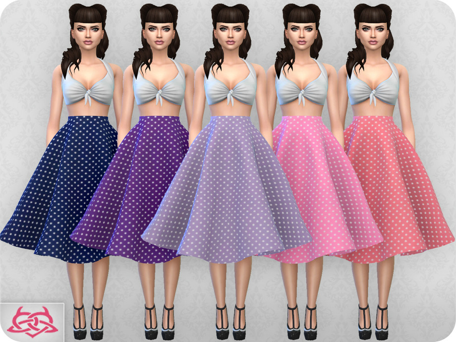 Sims 4 - Vintage Basic skirt 2 RECOLOR 6 (Needs mesh) by Colores_Urbanos - ...