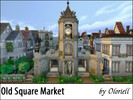 Sims 4 — Old Square Market (noCC) by Oloriell2 — This is a collections retail square. Collection and handmade things