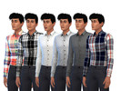 Sims 4 — Mens Button Up by jshirle — Includes 6 stand alone recolors.