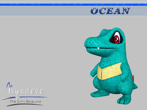 Sims 3 — Totodile by NynaeveDesign — Ocean Toys - Totodile Located in: Kids - Toys Price: 53 Tiles: 0.5x0.5 Re-colorable: