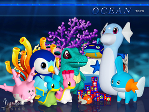 Sims 3 — Ocean Toys by NynaeveDesign — Cute and colorful toys! Sea-dwelling decor creatures, toys and a toy box for sims