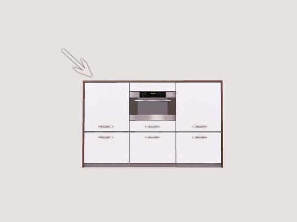 Sims 3 — Gourmet Kitchen - Cabinet Left by ung999 — Gourmet Kitchen - Cabinet Left Recolorable Channels : 4 Located at :