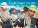 Sims 4 — Base Game Summerhat Recolor by Orchid_dk — A simple recolor of the base game summerhat. The main difference is