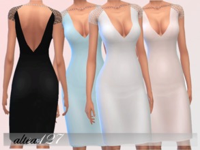 Sims 4 —  Elegant cocktail dress by altea127 — Elegant dress available in four colors
