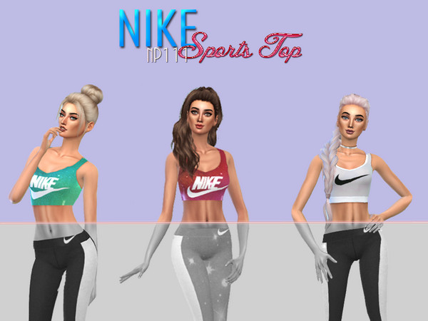 Sims 4 — NIKE Sports Top by np111 — NIKE Sports Top 6 swatches recolor of top from base game Enjoy! :)