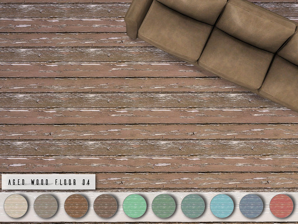 Sims 4 — Aged Wood Floor 04 by Torque3 — These aged wood floors provide a wear and tear/weathered look for your builds,