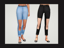 Sims 4 — Glow Jeans - City Living needed by cupidjuice — Maxis match jeans with shiny plastic knee and back pockets,