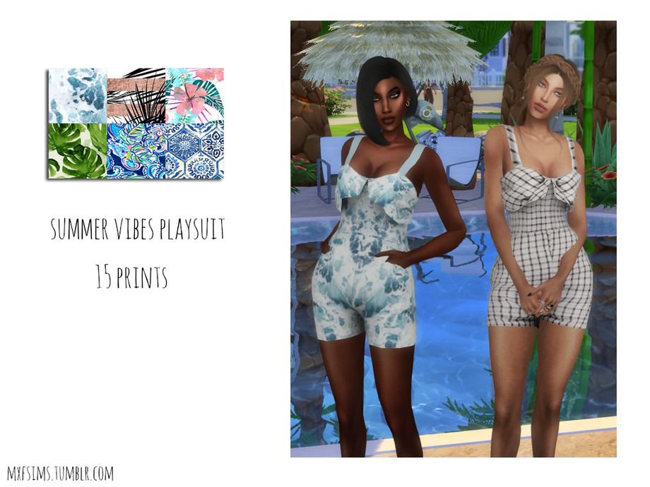 The Sims Resource - Summer Vibes Playsuit