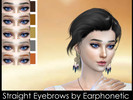 Sims 4 — Earphonetic - Straight Eyebrows by Earphonetic — My first submission in TSR! ^^ Available in 5 colours only