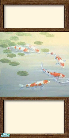 Sims 2 — Koi Mural Set - Individual Item by Bailey1048 — 