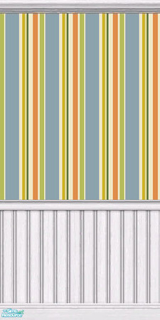 Sims 2 — Peas and Carrots - Wallpaper by agaliha5 — This bedroom is a recolor of NoFrills' Little Thinker Set. The rug