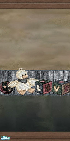 Sims 2 — Gothic Babies - Wallpaper by Lorah — An amazingly elegant set in muted pink, blue, cream, and green for babies