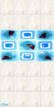 Sims 2 — MarocWallsFloors - Wall by The_Unicorn — Fits my BlueMosaicSet.
