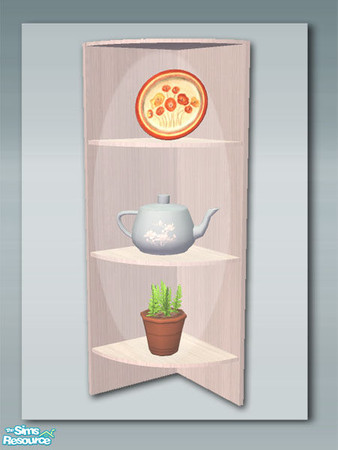 Sims 2 — White - Corner Wall Deco by Shakeshaft — Part of a recolour set of my rustic kitchen, with a white wood finish