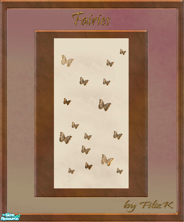 Sims 2 — Fairies Wall Set - Wall 5 by filizk — Works great on the walls of kids rooms. Just mix and match them and let