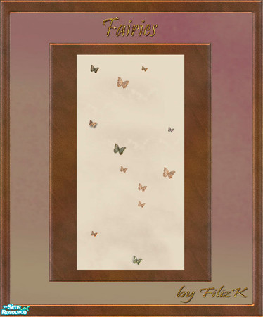 Sims 2 — Fairies Wall Set - Wall 4 by filizk — Works great on the walls of kids rooms. Just mix and match them and let