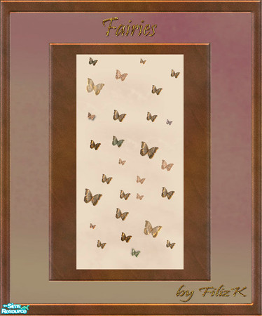 Sims 2 — Fairies Wall Set - Wall 2 by filizk — Works great on the walls of kids rooms. Just mix and match them and let