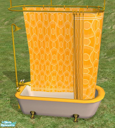 Sims 2 — Casual Bathroom Orange - showertub by tamaki — Mirror and shade needs MESH. 'TuttiMirror' and 'InosignSet' by