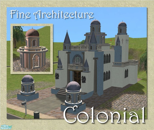 Sims 2 — Large Roof Cupola - 4 tile by Cyclonesue — An ornamental roof cupola for your buildings. Can also be used as a