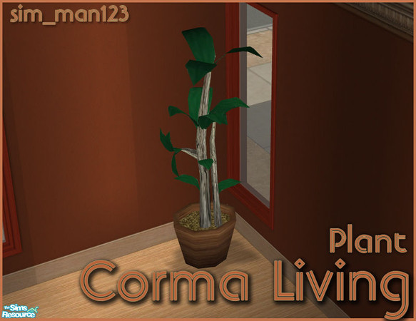 Sims 2 — Corma Living Room - Plant by sim_man123 — Corma living room plant mesh. Green and light wood bark add a