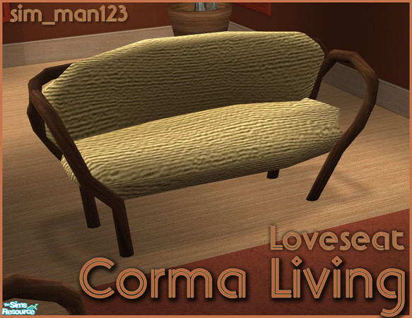 Sims 2 — Corma Living Room - Loveseat by sim_man123 — Corma loveseat mesh. REQUIRES the Corma Sofa for texture. Hand
