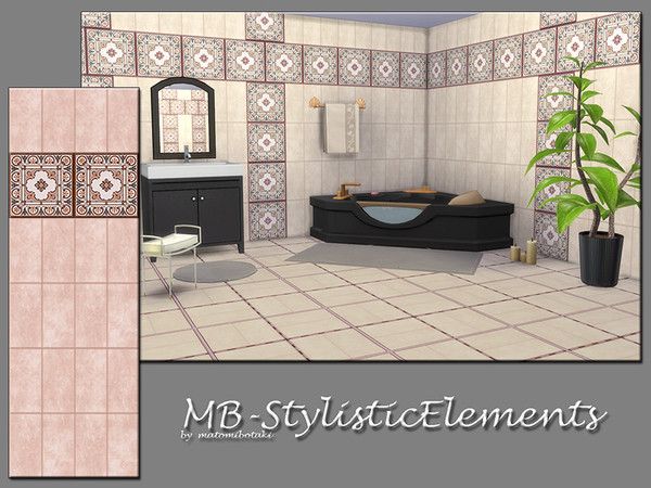 Sims 4 — MB-TrendyTileStylisticElements by matomibotaki — MB-TrendyTileStylisticElements, classy and elegant ceramic tile