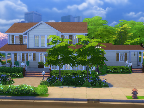 Sims 4 — Georgina 2.0 by dorienski — Georgina is a spacious family home with open-plan living, dining and kitchen area
