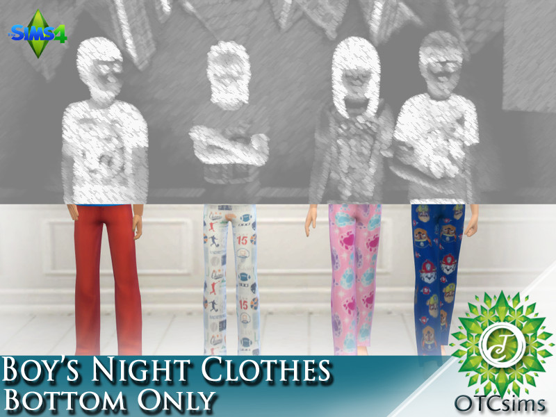 Sims 4 The Sims Resource | Boy's Pajama Pants by TSR Creator