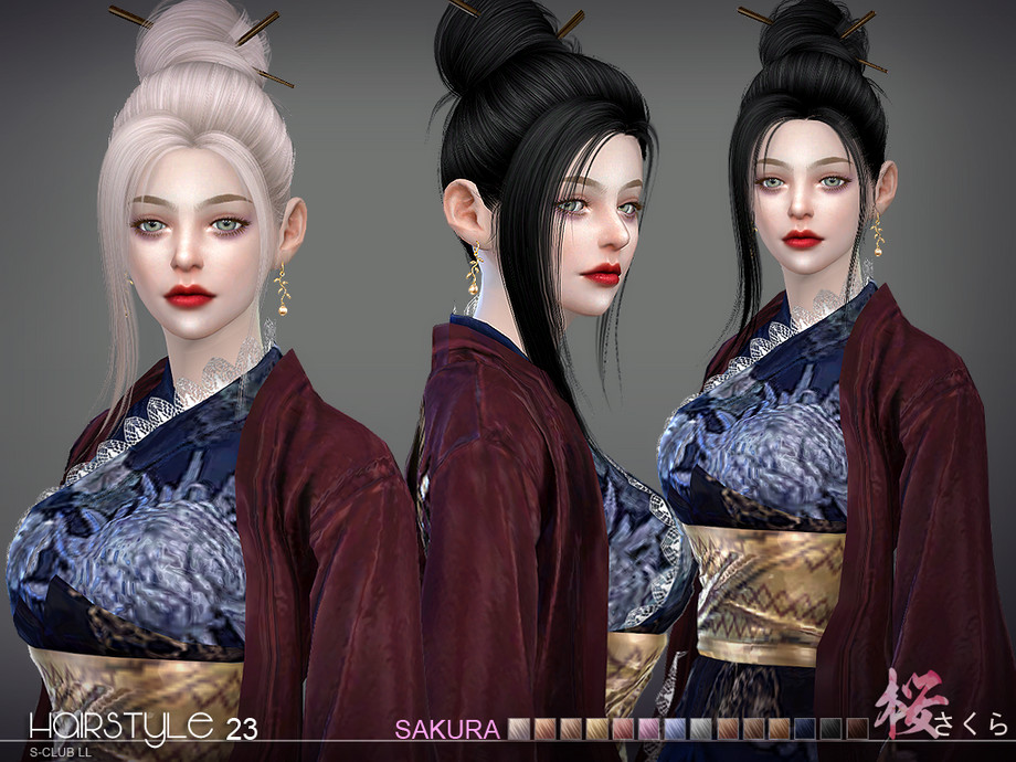 The Sims Resource - sclub ts4 hair Sakura n23