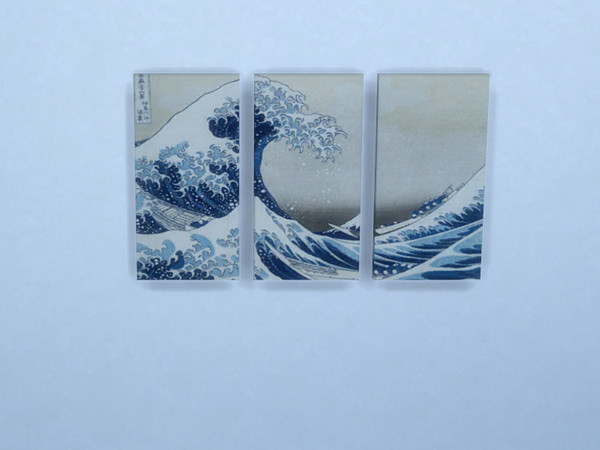 Sims 4 — The Great Wave Painting by xhemmosguitar2 — A famous painting, made by Katsushika Hokusai