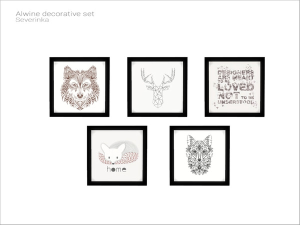 Sims 4 — [Alwine decor] - poster v01 by Severinka_ — Poster squere with black frame From the set 'Alwine decorative set'