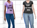 Sims 4 — Can I Pet Your Dog T-Shirt by Auradragon — When you see a dog, this shirt says it all for you. Comes in a small