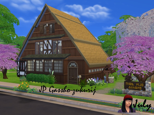 Sims 4 — JP Gassho-zukurij by july1996 — The Gassho-zukurij is one of Japan's UNESCO World Heritage Sites. 