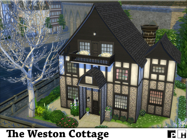 Sims 4 — The Weston Cottage (NO CC) by Pinkfizzzzz — This beautiful property by the water is waiting for your little sim