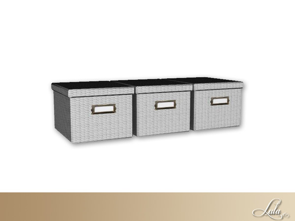 Sims 4 — Baldridge Home Office Decor Boxes  by Lulu265 — Part of the Baldridge Office Set 2 Colour Options Included 
