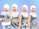 Sims 4 — SUMMER PATTERN-BOTTOM TEE by frankiexxx — One of my first creations. Enjoy! 