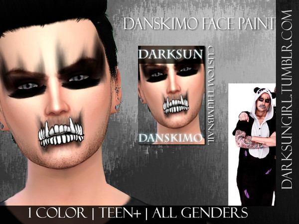Sims 4 — Danskimo Face Paint by DarksunGirl — This face paint inspired by Danskimo from ESKIMO CALLBOY, comes in 1