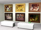 Sims 3 — Degas ballerinas collection 01 by Artemis-- — A collection of Edgar Degas' ballerina paintings. 6 paintings in