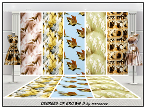 Sims 3 — Degrees of Brown 3_marcorse by marcorse — Five patterns in varying shades of brown.. All are found in Fabrics,