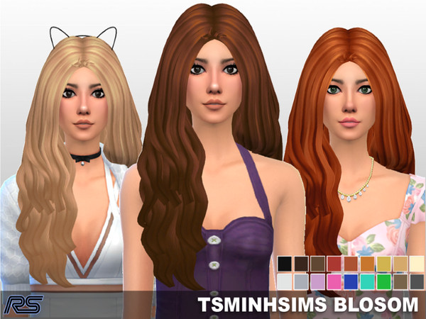 Sims 4 — [RS]TsminhSims_37_BlossomCLAYIFIED_Hair - Mesh needed by RS_Studio — [RS]TsminhSims_37_BlossomCLAYIFIED_Hair!!!
