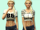 Sims 4 — CUTE CROP TOP by frankiexxx — So, this is my first mesh Marvelous Designer. I am really happy about the result!
