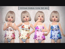 Sims 4 — Toddler's Vintage Floral Tank Top D01 by CelineNguyen — About this CC: - Use for Toddler, Female only - Suitable