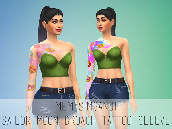 Sims 4 — Sailor Moon Broach Sleeve by memysimsandi — Channel your Moon Prism Power with this amazing sailor moon broach