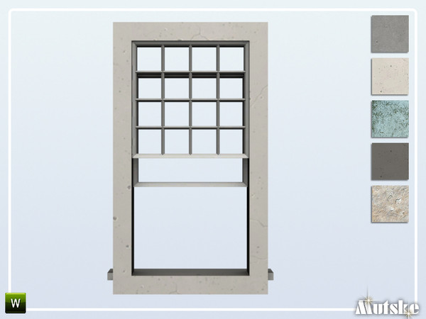 Sims 4 — Shingle Window Counter Open 1x1 by Mutske — Part of the construtionset Shingle. Made by Mutske@TSR. 