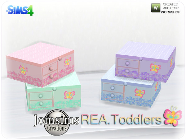 Sims 4 — rea toddlers deco box for jewelry closed by jomsims — rea toddlers deco box for jewelry closed with slots deco