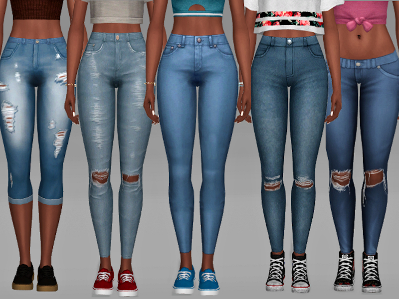 The Sims Resource - S4 Accessory Jeans Pack