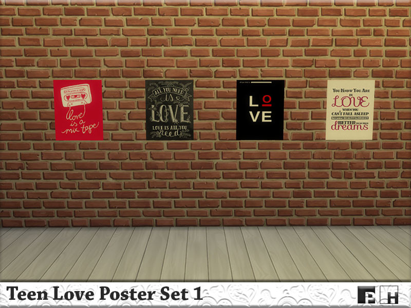 Sims 4 Teen Love Posters 1 by Pinkfizzzzz