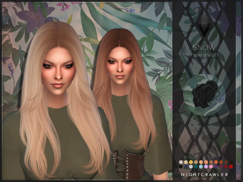 bergdorf x nightcrawler collab mina hair - The Sims 4 Download 