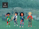 Sims 4 — Floral Overalls - Parenthood needed by Ipomea — 4 Colourful toddler overalls with floral patterns